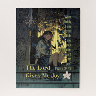 The Lord Gives Me Joy - Christian Retro Anime Puzzle