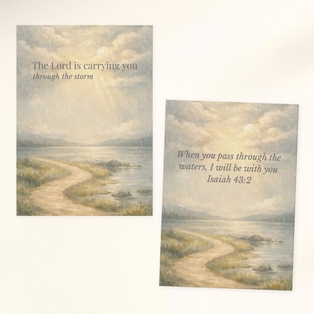 The Lord Is Carrying You Christian Encouragement Mitteilungskarte (Von Creator hochgeladen)
