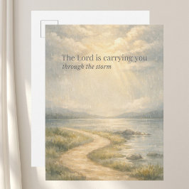 The Lord Is Carrying You Christian Encouragement Postkarte