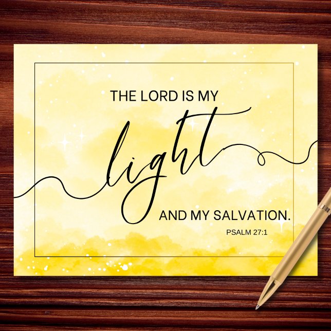 The Lord Is My Light Psalm 27 1 Christian Faith Postkarte (Von Creator hochgeladen)