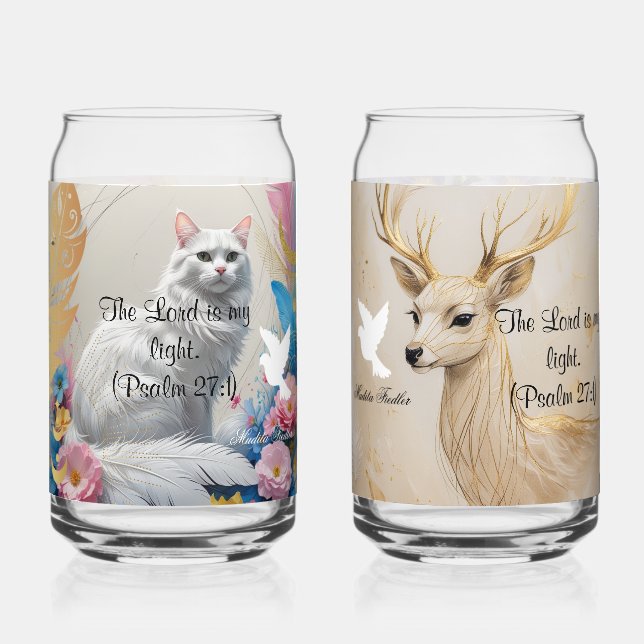 The Lord is my light. (Psalm 27:1) Dosenglas (Vorderseite)