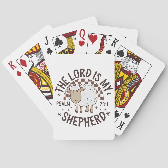 The Lord is my shepherd Jesus Thanksgiving Spielkarten (Rückseite)