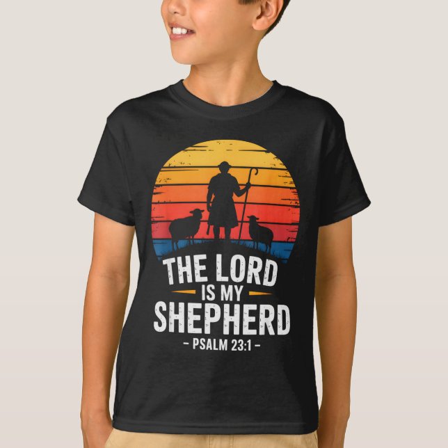 The Lord Is My Shepherd Psalm 23_1 Bible Verse  T-Shirt (Vorderseite)