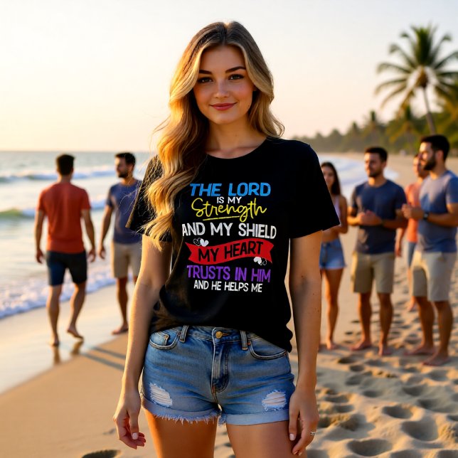 The Lord Is My Strength And My Shield Trust Tri-Blend Shirt (Von Creator hochgeladen)