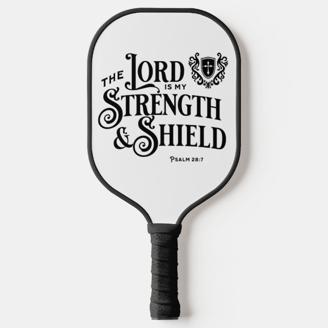 The Lord is my Strength & Shield Royalty  Pickleball Schläger (Vorderseite)