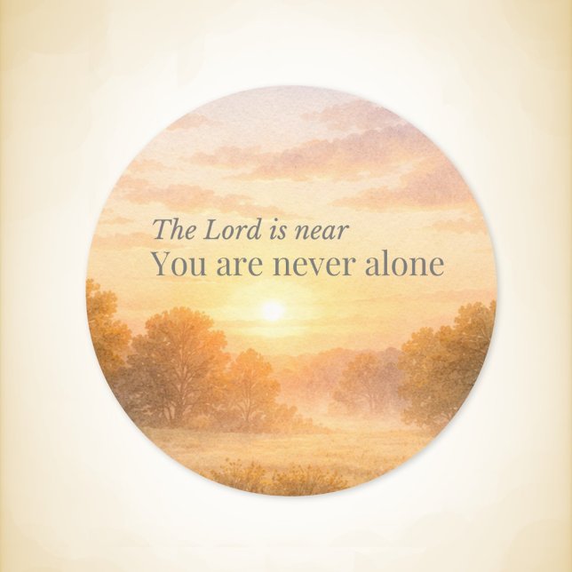 The Lord Is Near Christian Encouragement Sticker (Von Creator hochgeladen)