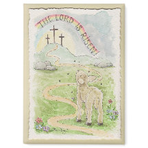 The Lord Is Risen Lamb Magnet