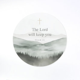 The Lord Will Keep You – Psalm 121 Christian Faith Runder Aufkleber