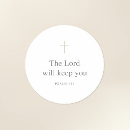 The Lord Will Keep You – Psalm 121 Scripture Runder Aufkleber
