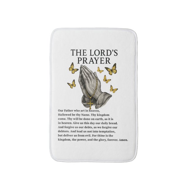 The Lord's Prayer Badematte (Vorderseite Vertikal)