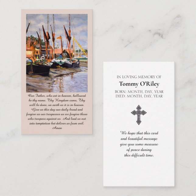 The Lord's Prayer -  Blue Purple Green Orange Visitenkarte (Vorne/Hinten)