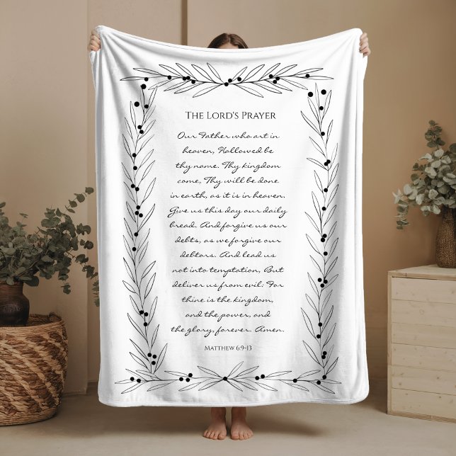The Lord's Prayer Fleece Blanket Bible Verse Gift (Von Creator hochgeladen)