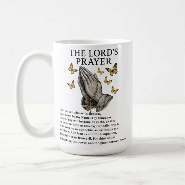 The Lord's Prayer  Kaffeetasse (Links)