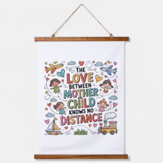 The Love Between Mother And Child Wandteppich Mit Holzrahmen