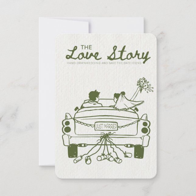 💍the love story invitation einladung (Vorderseite)