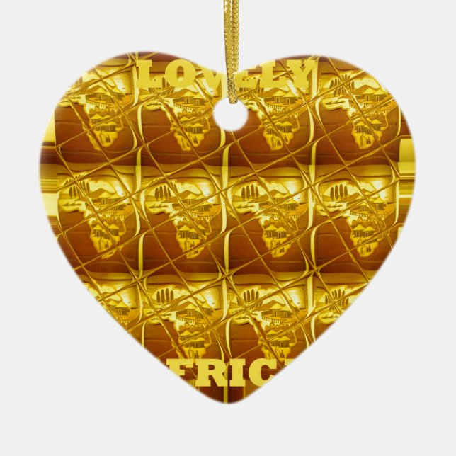 The Lovely Africa Maps entwirft Art color.pnng Keramik Ornament (Vorne)