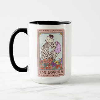 The Lovers Tarot Card Funny Skelett Lucca Tarot Tasse