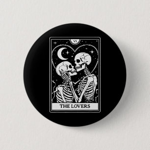 The Lovers Tarot Card - Küssen von Skeletten - Hal Button