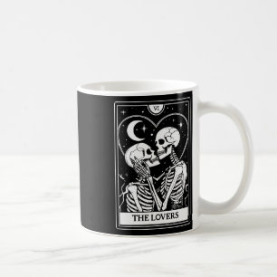 The Lovers Tarot Card - Küssen von Skeletten - Hal Kaffeetasse