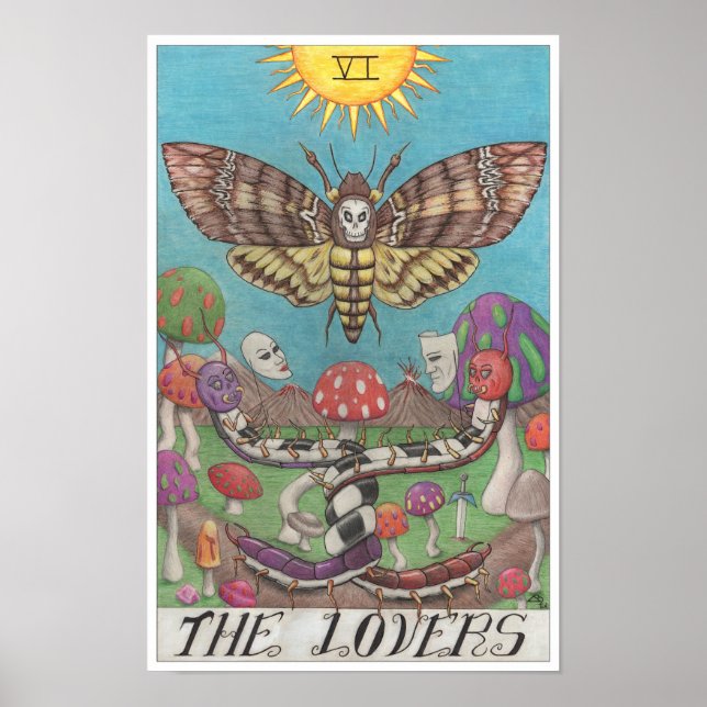 The Lovers tarot card Poster (Vorne)