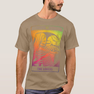 The Lovers Tarot Card Rainbow Occult Goth Lesbian T-Shirt