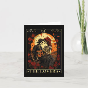 The Lovers Tarot Card Skelett Valentine Gothic Ha Karte