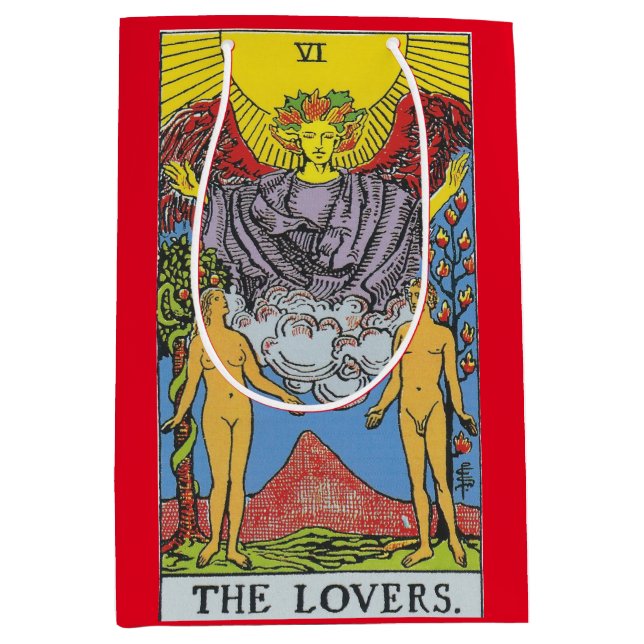 The Lovers Tarot Card Tarots Reading Mittlere Geschenktüte (Vorderseite)