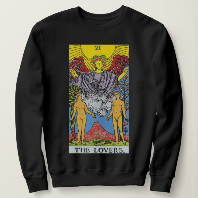 The Lovers Tarot Card Tarots Reading Sweatshirt (Design vorne)