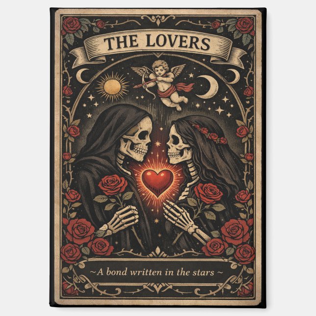 The Lovers Tarot Gothic Valentine Magnet  (Vorderseite)