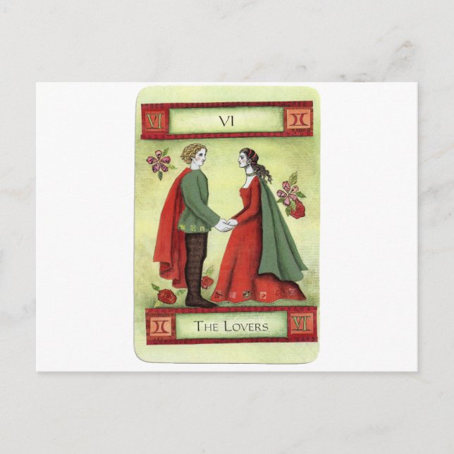 "The Lovers"-Tarot Postkarte (Vorderseite)