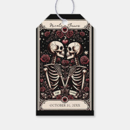 THE LOVERS Tarot Skeleton Liebe Rote Rosen Hochzei Geschenkanhänger