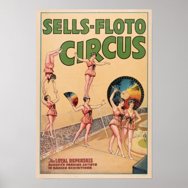 The Loyal Repenskis Tightrope Troupe Circus Poster (Vorne)