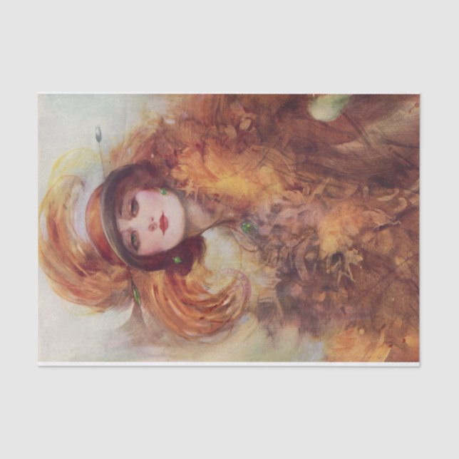 The Lure of the Green Eyes von William Barribal Seidenpapier (Vorderseite)