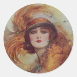 The Lure Of The Green Eyes - W.H. Barribal Runder Aufkleber