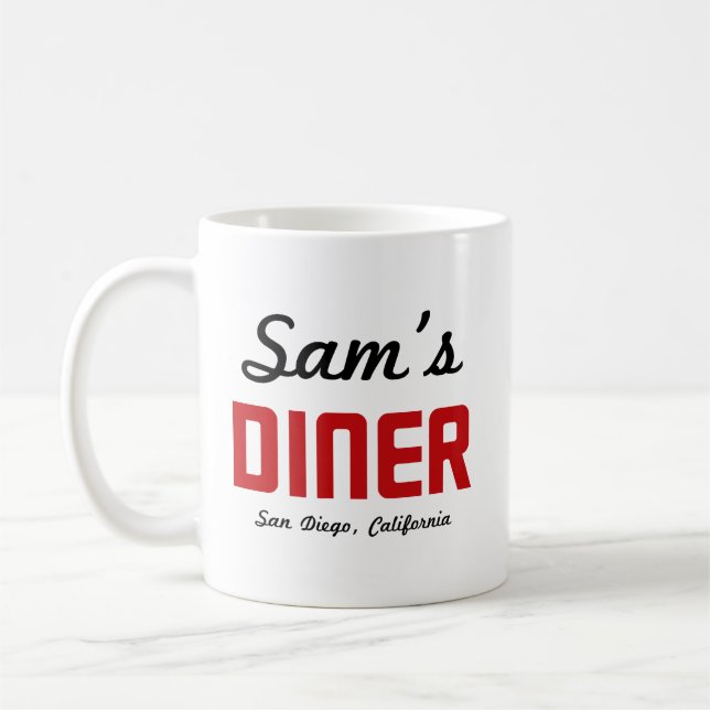 The Lyons Saga ~ Links Handed Sam's Diner Kaffeetasse (Links)