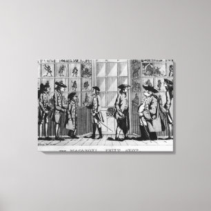 The Macaroni Print Shop, Pub. von N. Darley Leinwanddruck