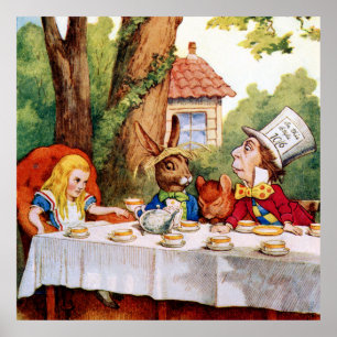 The Mad Hatter’s Tea Party in Wonderland Poster