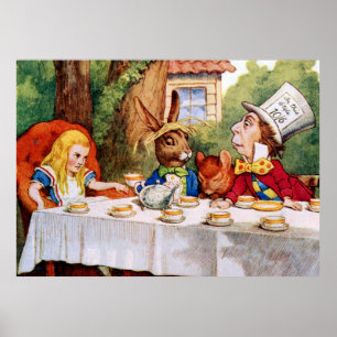 The Mad Hatter’s Tea Party in Wonderland Poster
