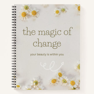 the magic change . inspirational notebook notizbuch