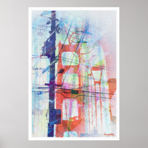 The Magic Electric Golden gate of san Francisco Poster