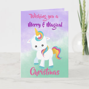 The Magic of a Christmas Unicorn Karte