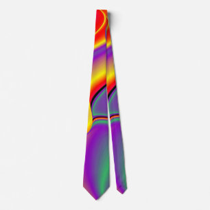 The Magic of Colors , Abstract 3D Rainbowart Krawatte
