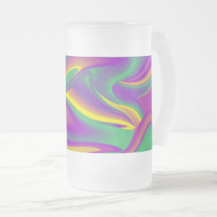 The Magic of Colors , Abstract 3D Rainbowart Mattglas Bierglas