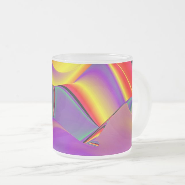 The Magic of Colors , Abstract 3D Rainbowart Mattglastasse (VorderseiteRechts)