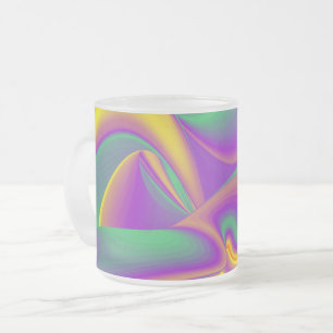 The Magic of Colors , Abstract 3D Rainbowart Mattglastasse