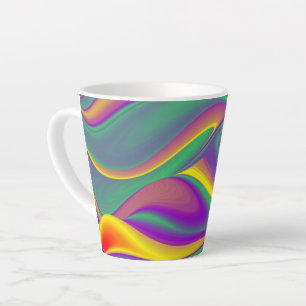 The Magic of Colors , Abstract 3D Rainbowart Milchtasse