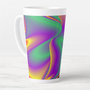 The Magic of Colors , Abstract 3D Rainbowart Milchtasse