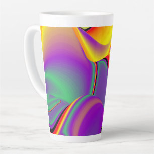 The Magic of Colors , Abstract 3D Rainbowart Milchtasse