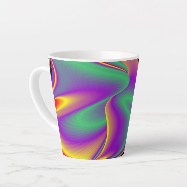 The Magic of Colors , Abstract 3D Rainbowart Milchtasse (Linke Ecke)