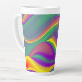 The Magic of Colors , Abstract 3D Rainbowart Milchtasse